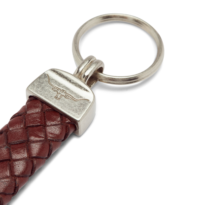Plaited Key Ring-Silver