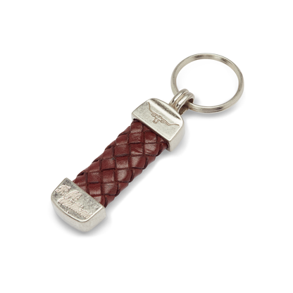 Plaited Key Ring-Silver