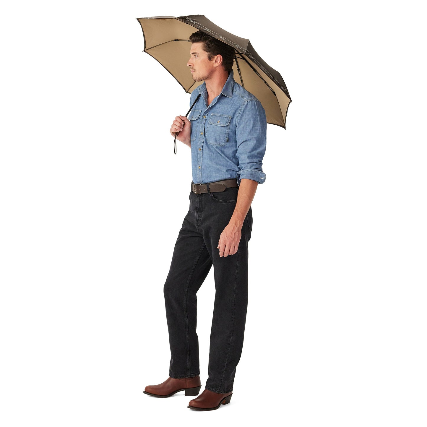 Compact Umbrella Chestnut Brown